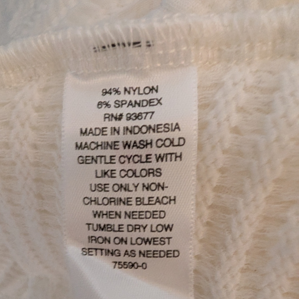 Nwt Worthington White Textured Women's Blouse Stretch Dress Casual Xlarge - Picture 7 of 8